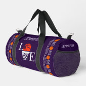 Basketballschuhe, Basketballspieler, Team, Geschen Duffle Bag (Rechte Ecke)
