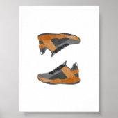 Basketballschuhe für Wasserfarben Poster (Vorne)