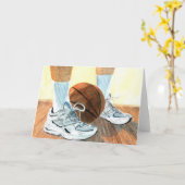 Basketballschuhe Grußkarten Karte (Gelbe Blume)
