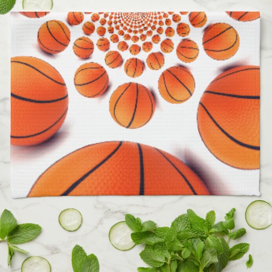 Basketballspiel: Court Vision Kaleida Handtuch (Gefaltet)