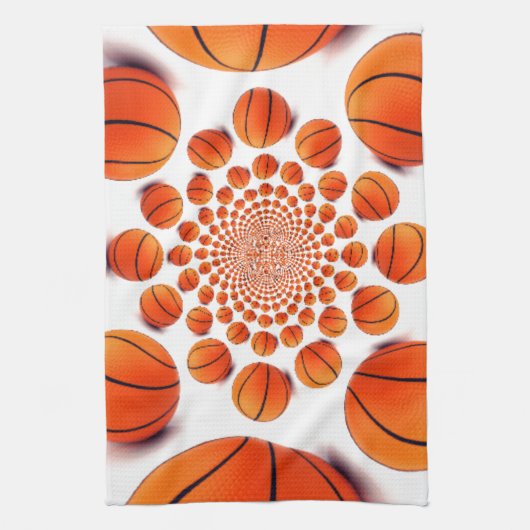 Basketballspiel: Court Vision Kaleida Handtuch (Vertikal)