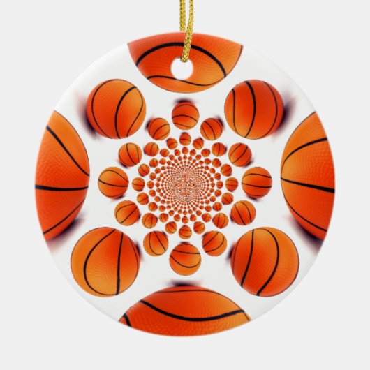 Basketballspiel: Court Vision Kaleida Keramikornament (Vorne)
