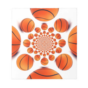 Basketballspiel: Court Vision Kaleida Notizblock