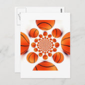 Basketballspiel: Court Vision Kaleida Postkarte (Vorne/Hinten)