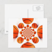 Basketballspiel: Court Vision Kaleida Postkarte (Vorne/Hinten)