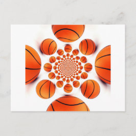 Basketballspiel: Court Vision Kaleida Postkarte