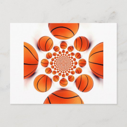 Basketballspiel: Court Vision Kaleida Postkarte (Vorderseite)