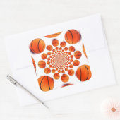 Basketballspiel: Court Vision Kaleida Quadratischer Aufkleber (Umschlag)