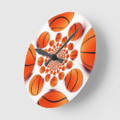 Basketballspiel: Court Vision Kaleida Runde Wanduhr (Winkel)