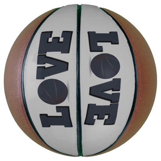 Basketballspiel mit blauer Liebe Basketball (Vertikal)