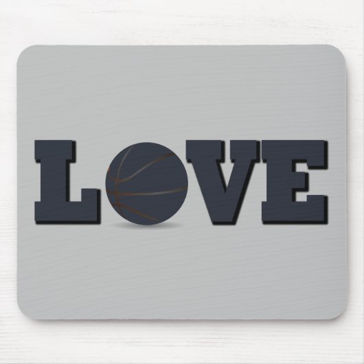 Basketballspiel mit blauer Liebe Mousepad (Vorne)