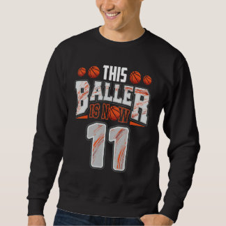 Basketballspieler 11 Jahre alter Basketball 11. Sweatshirt