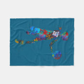 Basketballspieler 1 fleecedecke (Vorderseite (Horizontal))