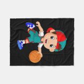 Basketballspieler (2) fleecedecke (Vorderseite (Horizontal))