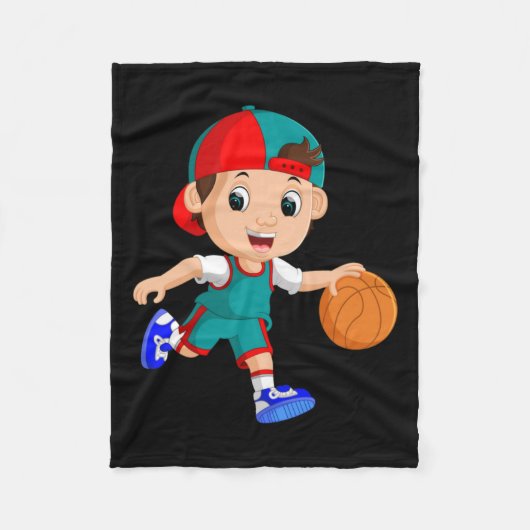 Basketballspieler (2) fleecedecke (Vorderseite)