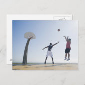 Basketballspieler 3 postkarte (Vorne/Hinten)