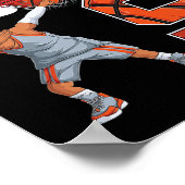 Basketballspieler 9 Jahre alter Junge 9. Geburtsta Poster (Ecke)