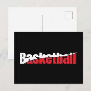 Basketballspieler Abstract Swish - Wortkunst Postkarte