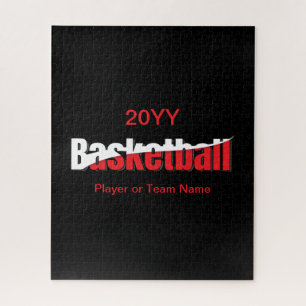 Basketballspieler Abstract Swish - Wortkunst Puzzle