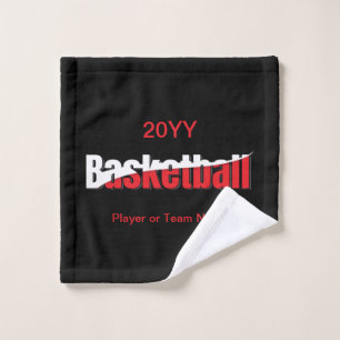 Basketballspieler Abstract Swish - Wortkunst Waschlappen