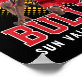 Basketballspieler benutzerdefiniertes Foto Retro B Poster (Ecke)