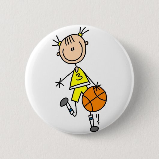 Basketballspieler-Button Button (Vorderseite)