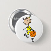 Basketballspieler-Button Button (Vorne & Hinten)