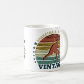 Basketballspieler, der im Retrostil den Sonnenunte Kaffeetasse (VorderseiteRechts)
