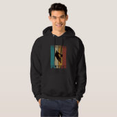 Basketballspieler, der im Vintagen Retro-Stil trei Hoodie (Vorne ganz)