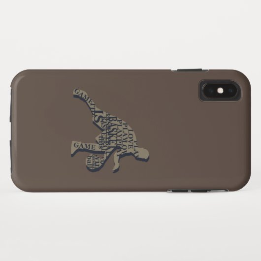 Basketballspieler, der mit Volltext treibt Case-Mate iPhone Hülle (Rückseite (Horizontal))