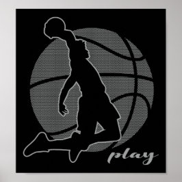 Basketballspieler (einfarbig) poster
