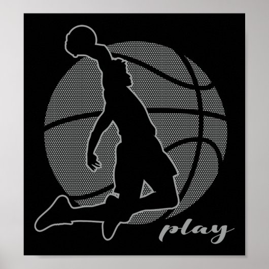 Basketballspieler (einfarbig) poster (Vorne)