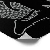 Basketballspieler (einfarbig) poster (Ecke)