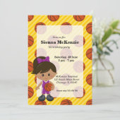 Basketballspieler Einladung (Stehend Vorderseite)