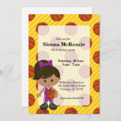 Basketballspieler Einladung (Vorne/Hinten)