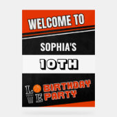 Basketballspieler-Geburtstag Acrylschild (Vorderseite)