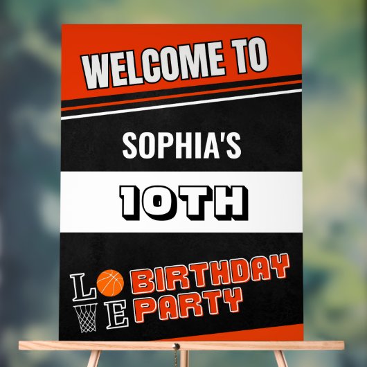 Basketballspieler-Geburtstag Acrylschild (Neutral)