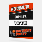 Basketballspieler-Geburtstag Acrylschild (Winkel)