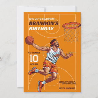 Basketballspieler Geburtstag Einladung