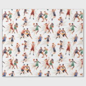 Basketballspieler Geschenkpapier (Flach)