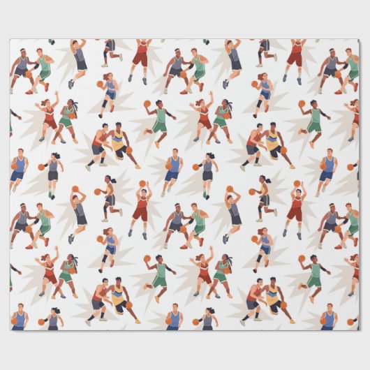Basketballspieler Geschenkpapier (Flach)