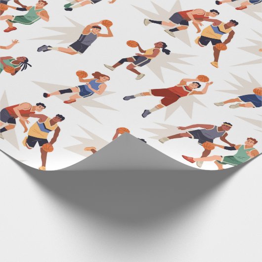 Basketballspieler Geschenkpapier (Ecke)