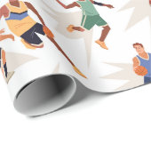 Basketballspieler Geschenkpapier (Rolleneckpunkt)