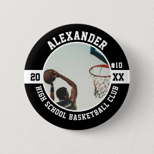 Basketballspieler High School Team Senior Night Button