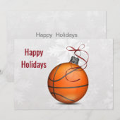 Basketballspieler Holiday Grußkarten Feiertagskarte (Vorne/Hinten)