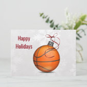 Basketballspieler Holiday Grußkarten Feiertagskarte (Stehend Vorderseite)
