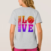 Basketballspieler, ich Liebe Basketball, Farbe T-Shirt (Rückseite)