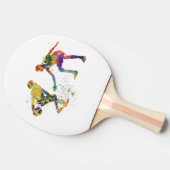 Basketballspieler in Aquarellfarbe Tischtennis Schläger (Seitenansicht)