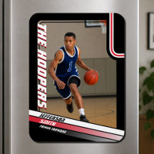 Basketballspieler Individuell Schwarz Rot Foto Mag