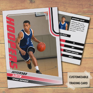 Basketballspieler Individuelle Trading Card in Sch Telefonnummerkarte